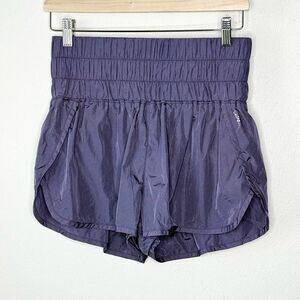 Free People Movement The Way Home High Waisted Metallic Purple Shorts - Women’s